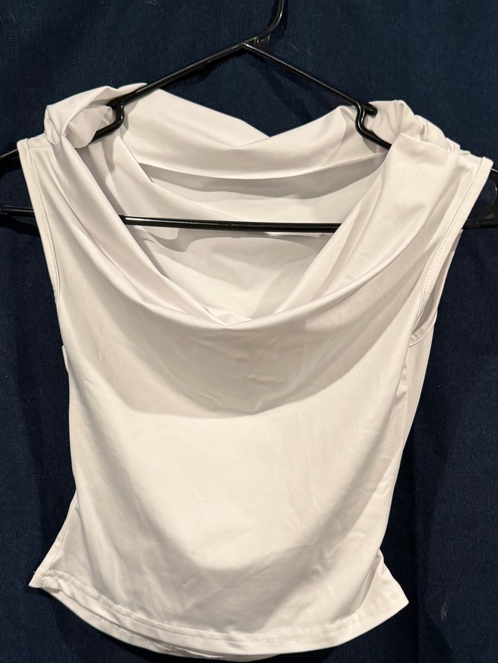SHEIN White Draped Cowl Neck Camisole